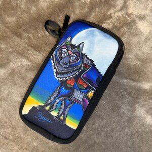 wolf small camera iphone cellphone purse bag case zipper travel womens mens